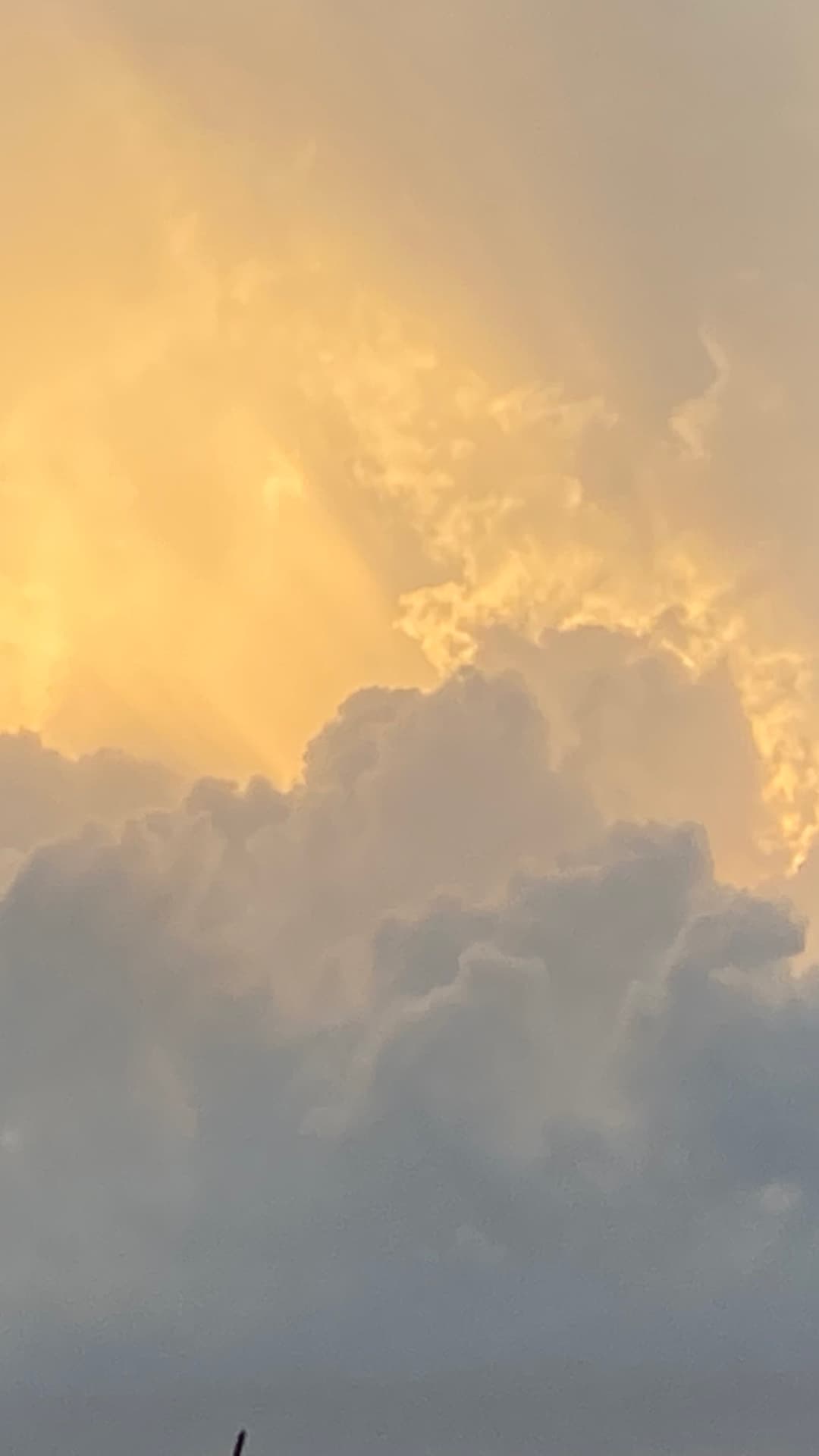Sunlight breaking through clouds